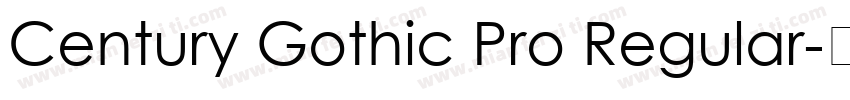 Century Gothic Pro Regular字体转换
